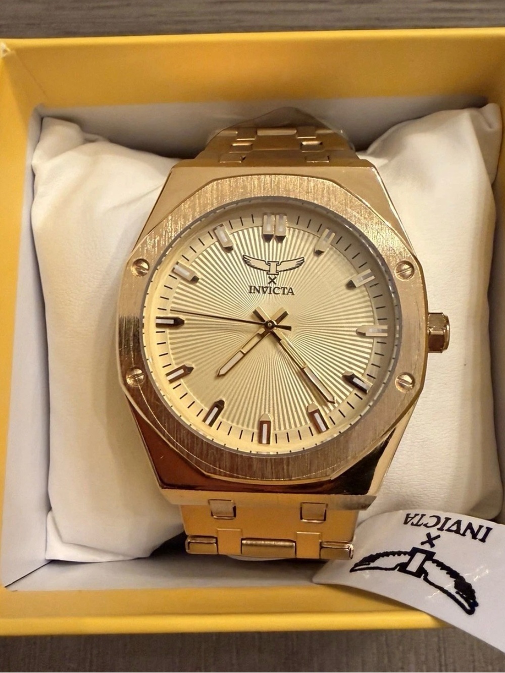 Invicta Specialty Men's Watch - 42mm 69962 Gold W/Gold Dial New With Box